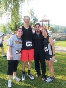 The running Georges (minus Little E!) Beth, Uncle Joe, Pooky & Me!