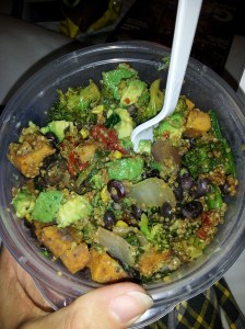 My Southwest Veggie Quinoa bowl from home. I felt like a weirdo bringing my own food until I ate it and remembered how good my own food is :)