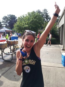 Second place.  First one to lose. But exciting none-the-less to this goat.