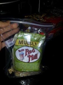 This stuff is super good soaked in some homemade almond/cashew milk - I tried it the traditional way with OJ and didn't like it...Best part of this pic is Pooky's Chips a Hoy in the background!