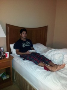 ...And I also made my sherpa breakfast in bed!