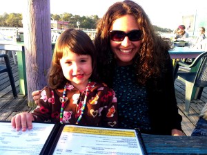 This would not be the first time I tried to tagalong as the third Swim Bike Kid.  Here I'm trying to blend in with real life Swim Bike Kid Stella on Tybee Island.